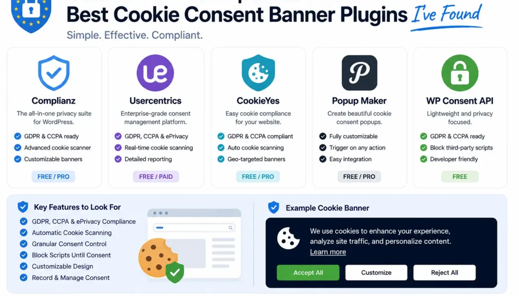 GDPR & CCPA Compliance: Best Cookie Consent Banner Plugins I’ve Found