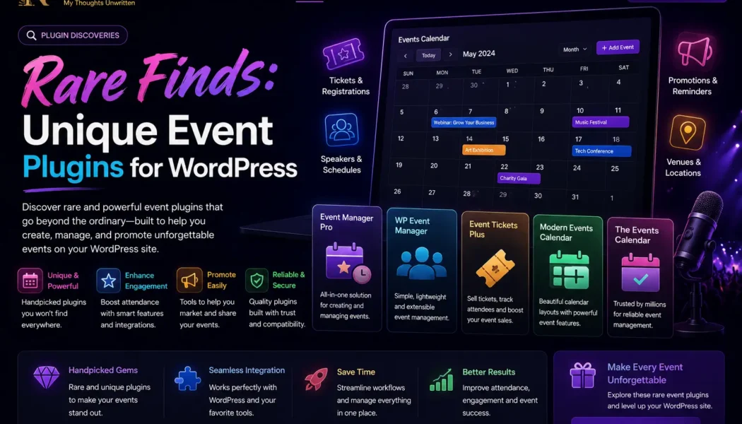 Rare Finds: Unique Event Plugins for WordPress
